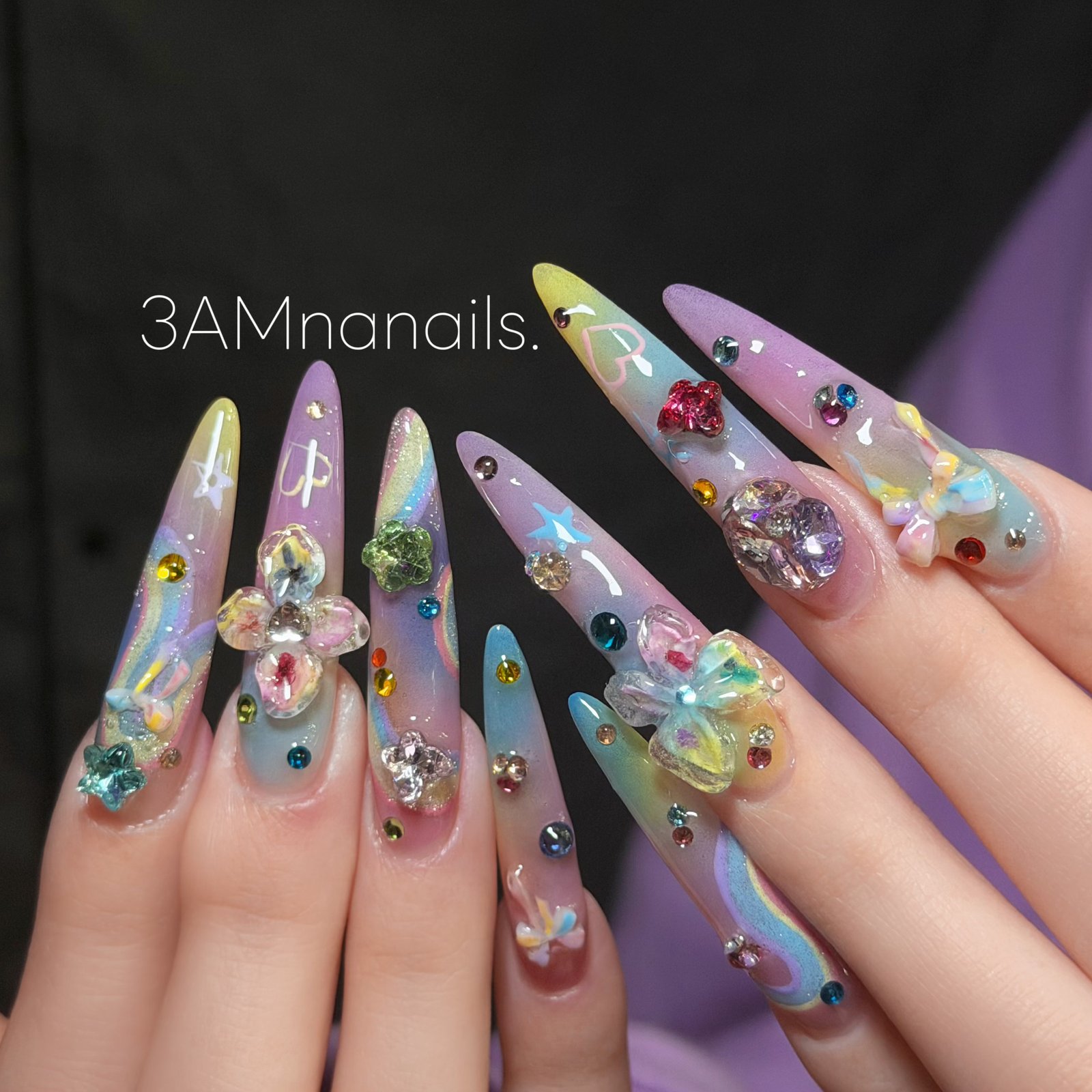 French nail art by Nana